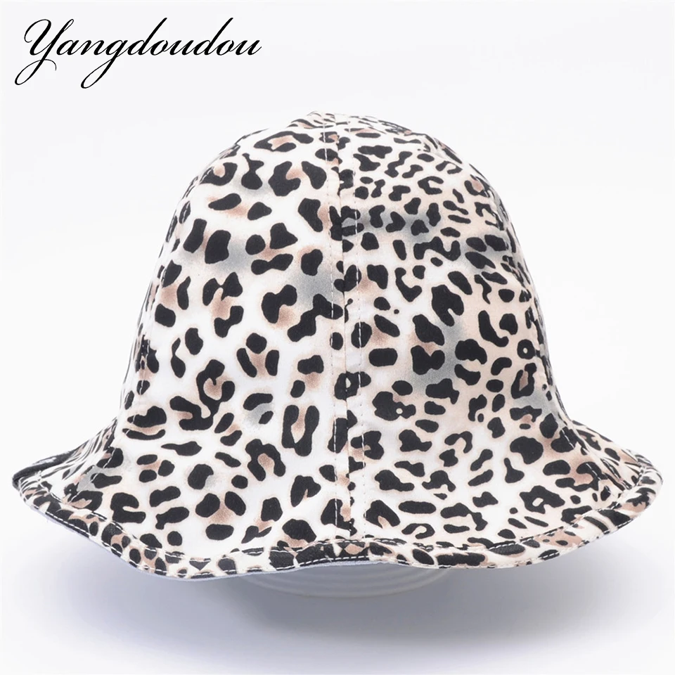 Женская хлопковая шляпа с леопардовым принтом змеиной кожи обеих сторон оптовая