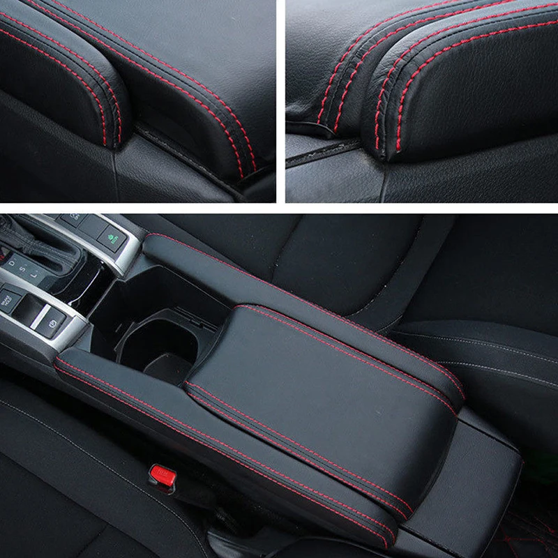 

3pcs/set Center Armrest Box Leather Case Cover Skin For 2016 2017 Honda Civic