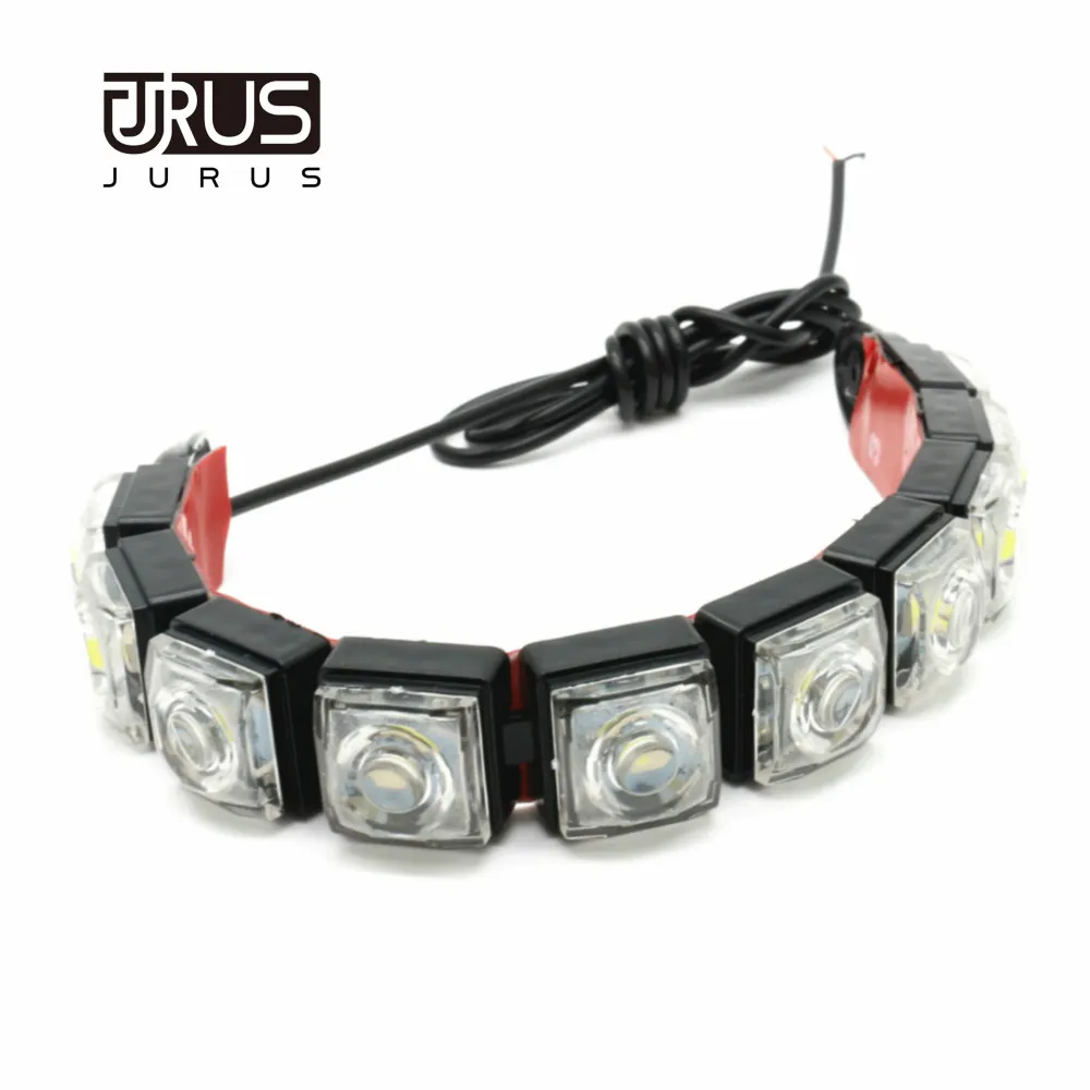 JURUS 2 шт автомобилей дневного света DRL Гибкая вождения Светодиодные ленты