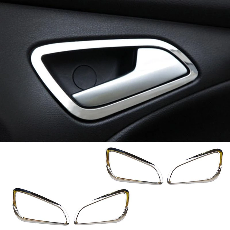 4 шт. Хромированная ручка для межкомнатных дверей Ручка с покрытием Ford Focus 2012 2014