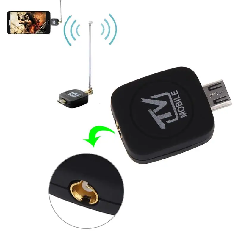 Мини микро USB DVB T цифровой ТВ тюнер приемник для Android Phone Tablet PC антенна 87 мм 227 4.0.3