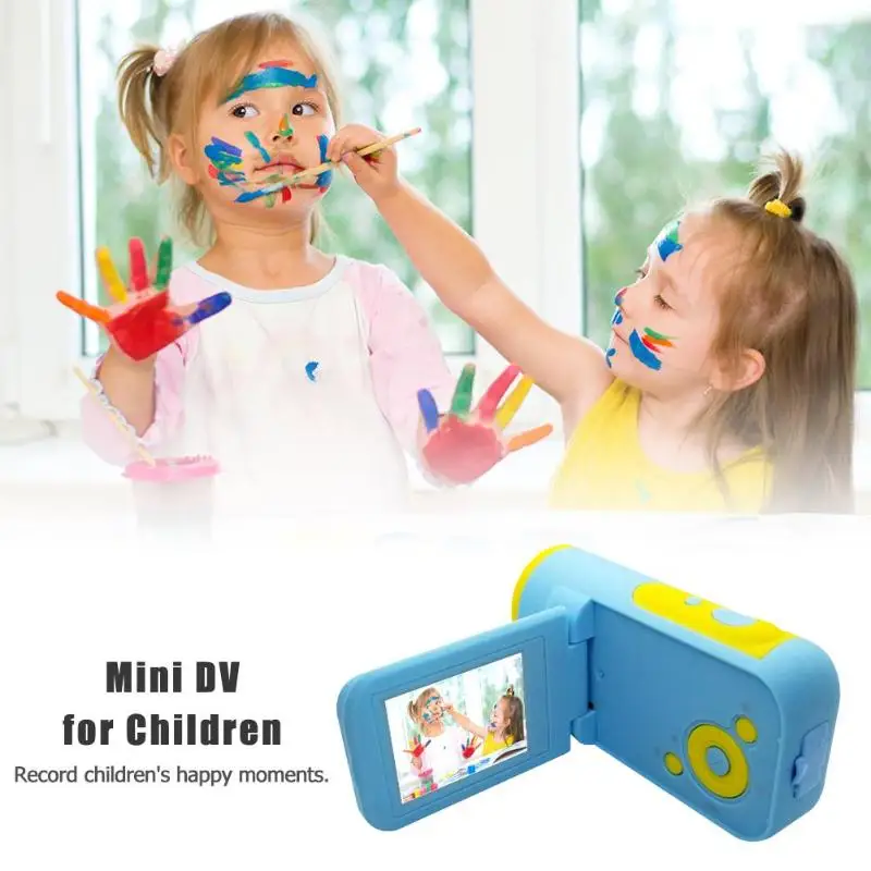 2 inch TFT Display Screen Children Kids Digital Camera DV 4X Zoom Cartoon Camcorder 16MB Built-in Memory 4 Times | Электроника