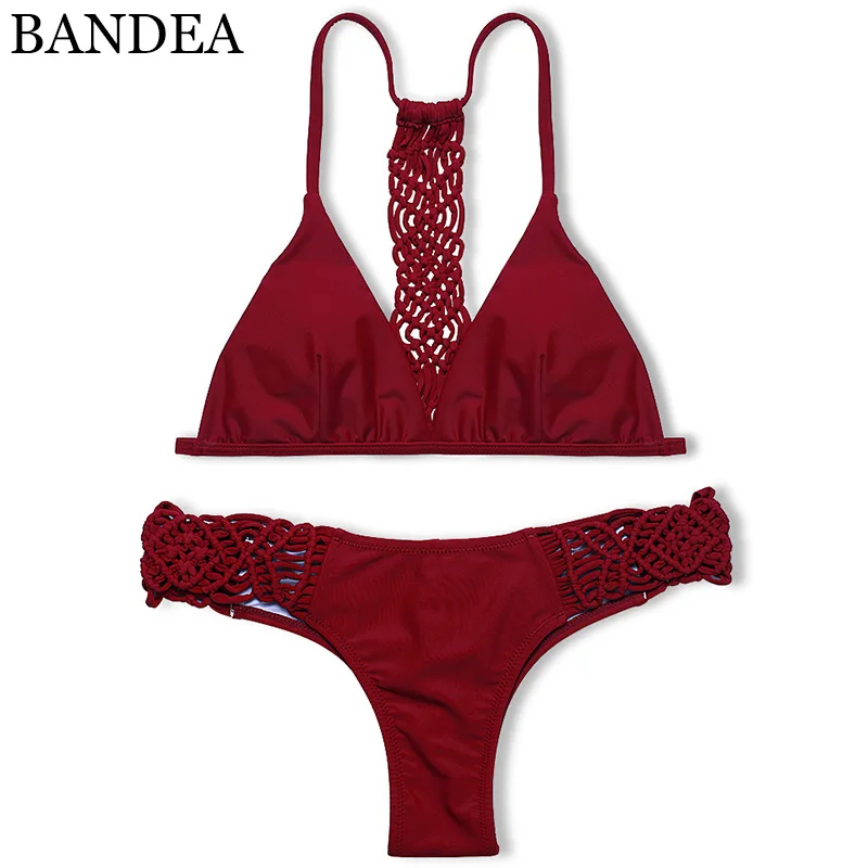

BANDEA Bikini 2019 Swimwear Female Swimsuit Solid Bather Swimwear Separate Swimming Suit For Women Swimwear Suit Bikini Sexy