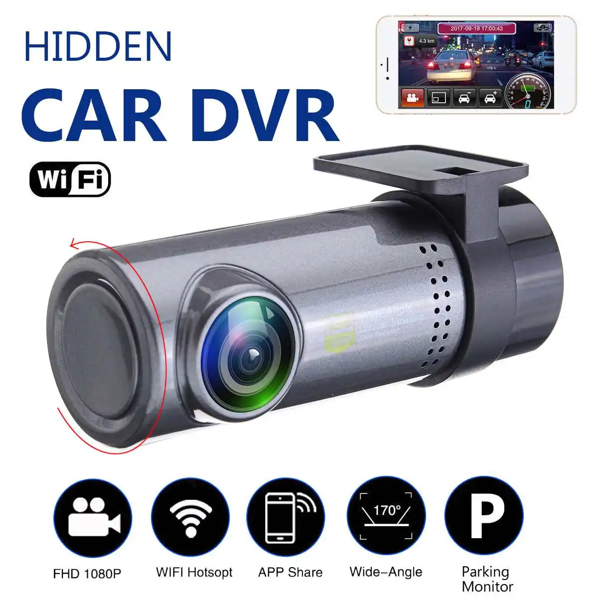 Mini Smart WiFi Full HD 1080P Автомобильный видеорегистратор беспроводная камера