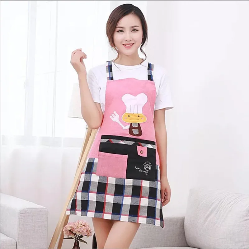 

New Arrival Women's Bib Comfy Cooking Chef Cartoon fashion Pocket Kitchen Restaurant Princess Apron