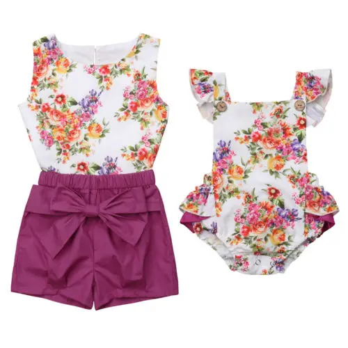 Коллекция 2019 года одежда принцессы с цветочным рисунком для новорожденных