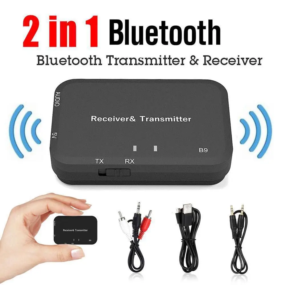 Беспроводной передатчик B9 2in 1 Bluetooth V4.2 A2DP стерео аудио 3 5 мм Aux адаптер для ТВ