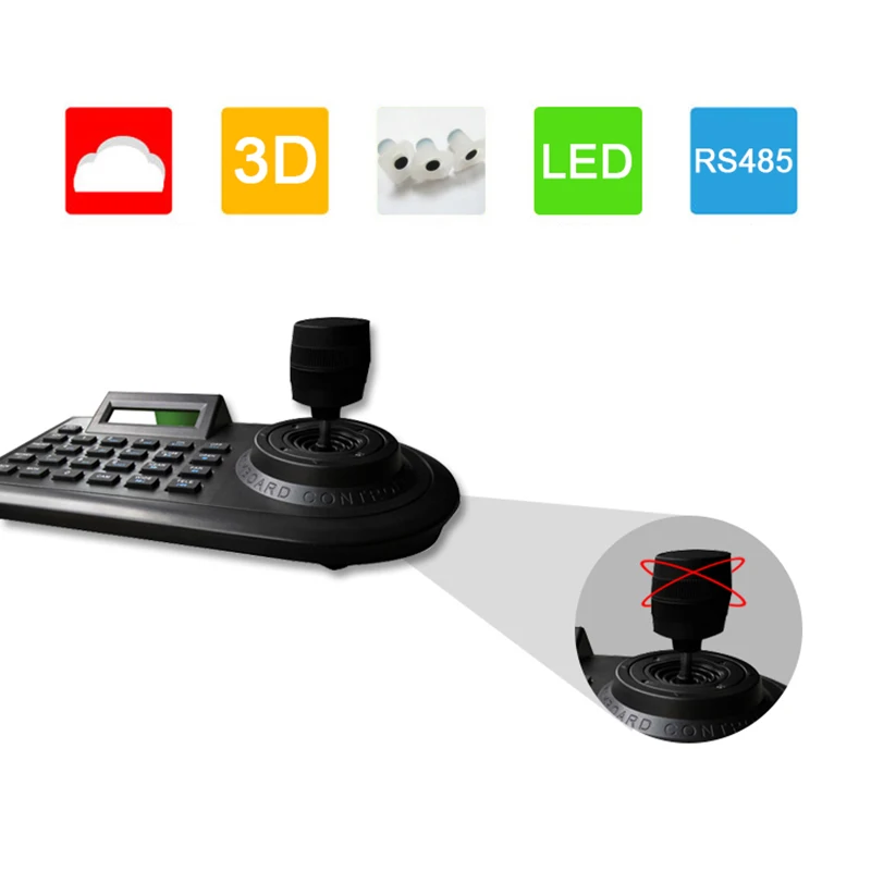 Джойстик Ptz Axis контроллер клавиатура Rs485 Pelco D/P с ЖК дисплеем для аналоговой