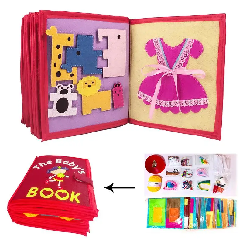 

DIY Cloth Book Picture Book Manual Three-Dimensional Book For Early Education Cognitive Development Baby Kids Early Educational