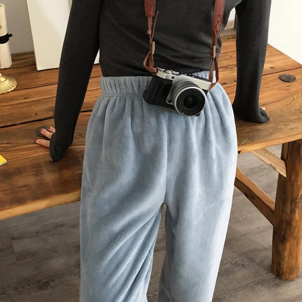 Женские осенние штаны Толстая Теплая Флисовая свободная дышащая эластичная