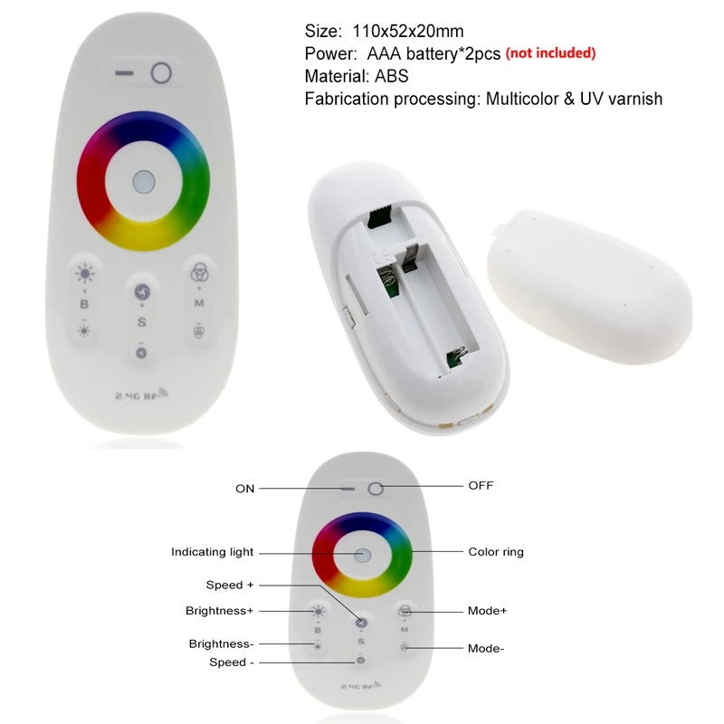 Светодиодная лента 5 20 м 12 В постоянного тока RGBW RGBWW 5050 гибкая + 2 4G Φ комплект