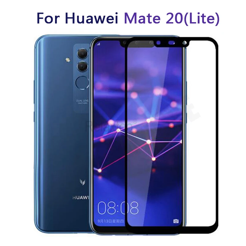 Полное покрытие закаленное стекло для huawei mate 20 lite x Защита экрана защитная пленка