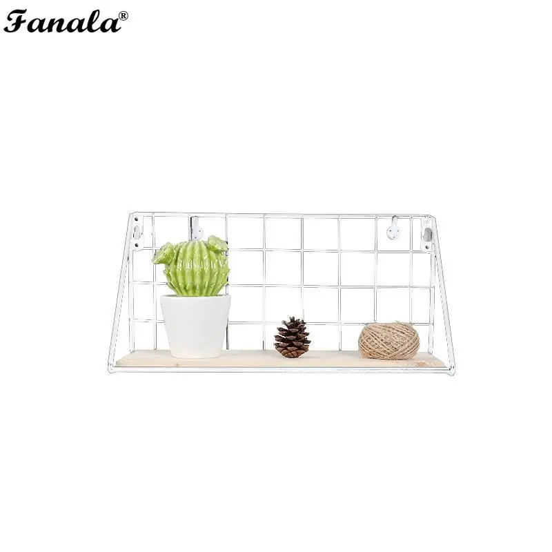 Art Metal Rack Wall Storage Stand Modern Home Nordic-Style Mesh Grid Iron Made of iron it is sturdy durable. | Дом и сад