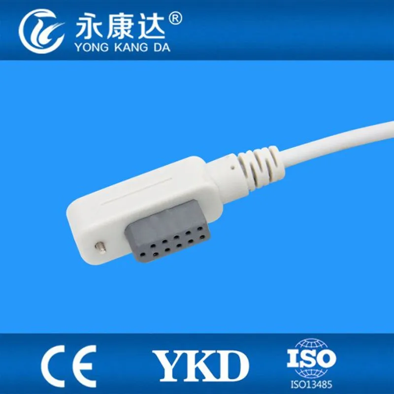 Бесплатная доставка JincoMed Holter кабель и leadwires 10 свинцовая Кнопка IEC 11Pin для монитора