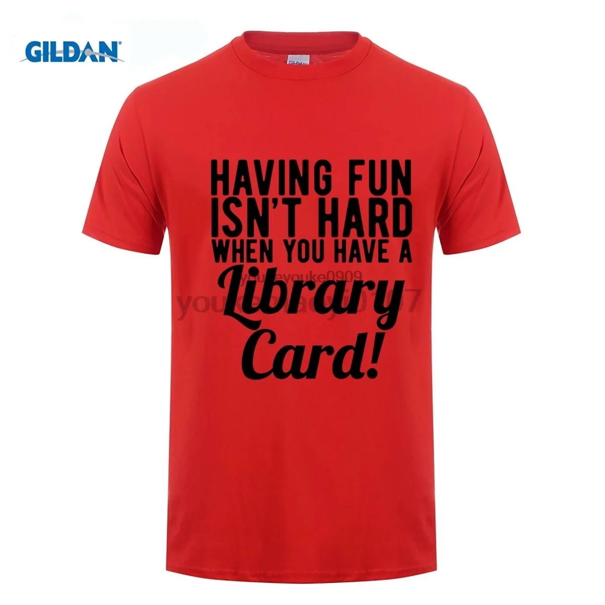GILDAN Have Fun не трудно когда у вас есть футболка с книжной картой мужские рубашки в