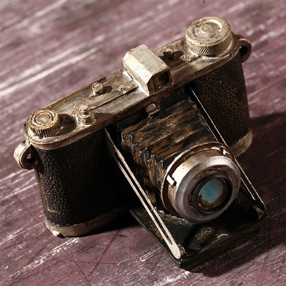 Ретро камера модель смолы мебель украшения дома фигурки миниатюры ремесло бар