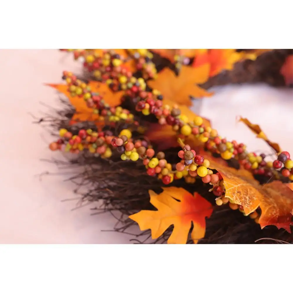 Украшение для двери Adeeing на День Благодарения имитация ягод кленовый лист