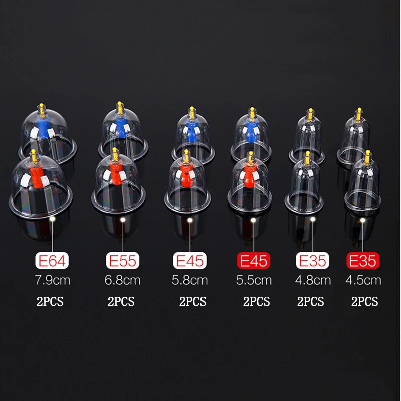 1 компл.. шт. * 12 массаж Вакуумные Банки Набор толще Магнитный аспиратор банки для