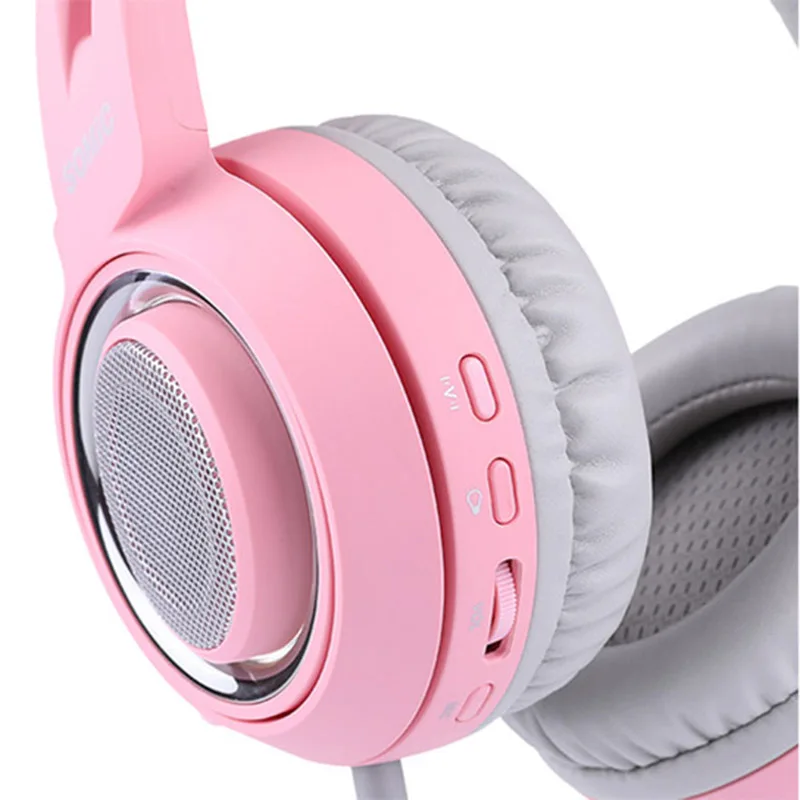 

SOMIC G951 Pink Cat Headphones Virtual 7.1 Noise Cancelling Gaming Headphone Vibration Led Usb Headset Girl Headsets For Pc