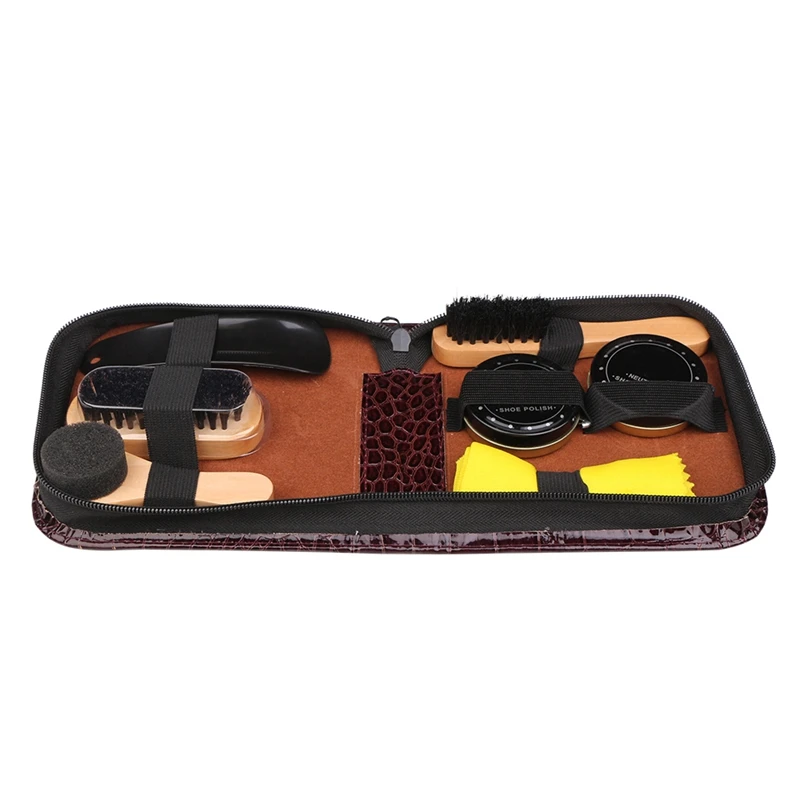 7 шт./компл. набор кистей для обуви профессиональные средства по уходу за обувью