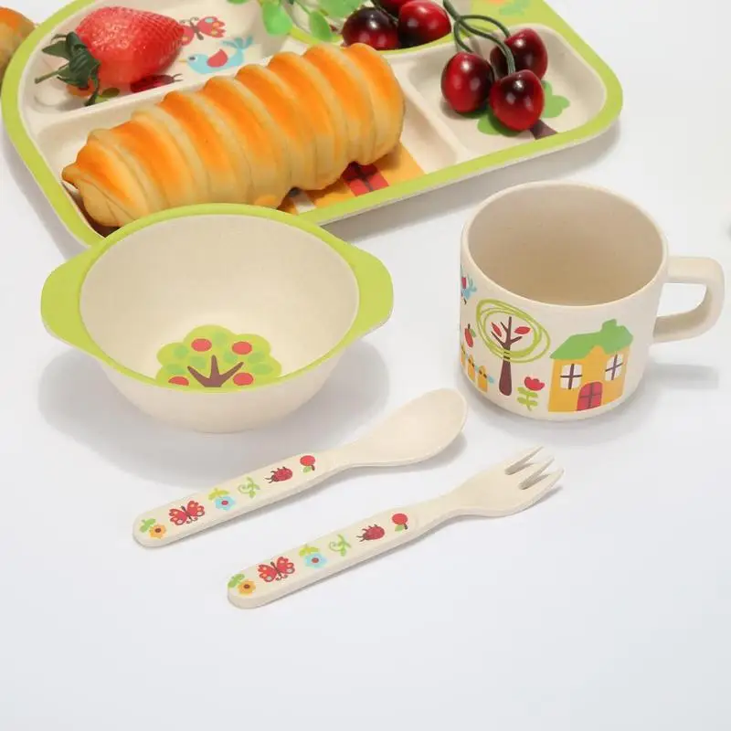 Детская столовая посуда набор из 5 предметов/компл. детская милая мультяшная