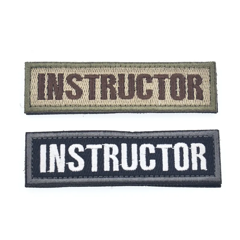 

1PC Military Instructor Patch Emberoidered Patch For Badge Garment Applique DIY Sewing Crafts for Jacket