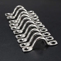 10pcslot pad eye set 5mm stainless steel footmans loop marine grade boat hardware boat parts accessories replacement