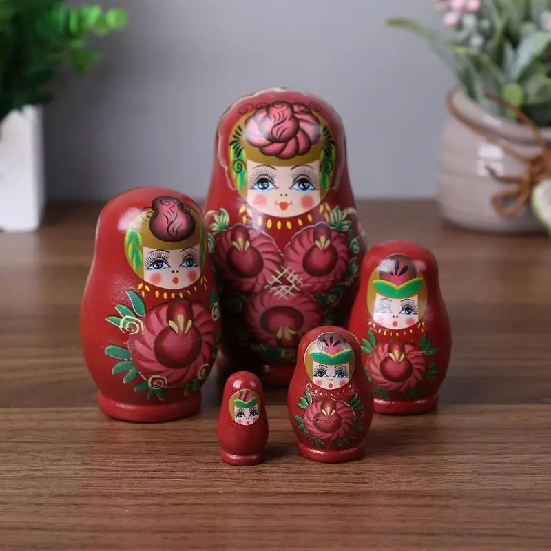 5 слоев новинка Русская Матрешка деревянная матрешка набор ручная роспись