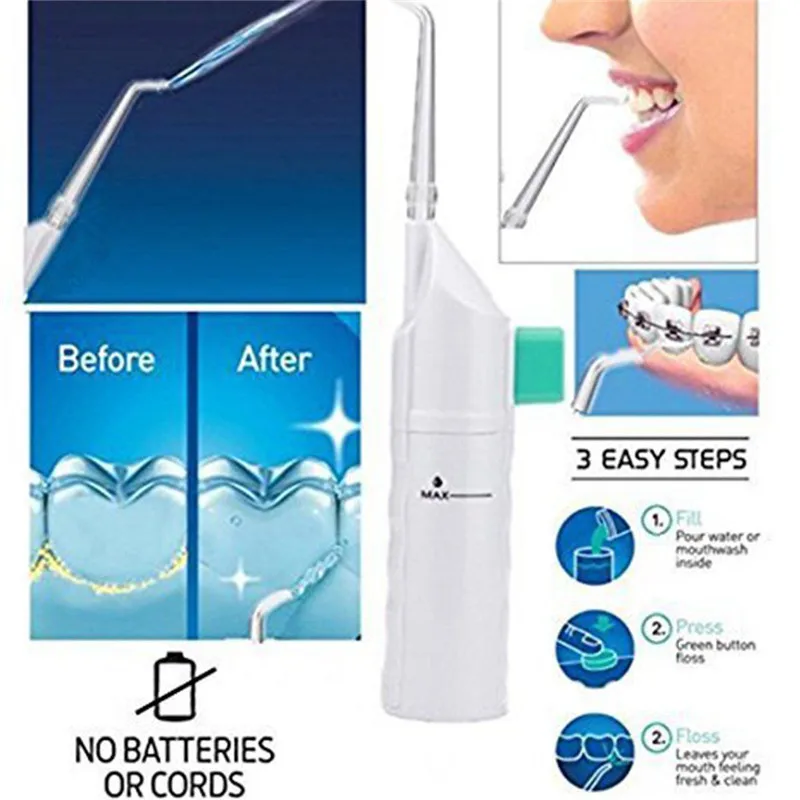 Rakado Portable Dental Floss Cordless Oral Irrigator Water Flosser Power Jet Teeth Cleaning Mouth Denture Clean Tooth Tools | Красота и