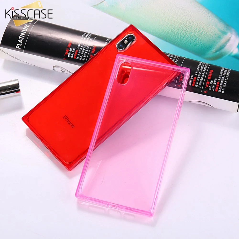 KISSCASE Прозрачный чехол для телефона iPhone MAX XR XS X Модный мягкий силиконовый 8 7 6 6s Plus 5