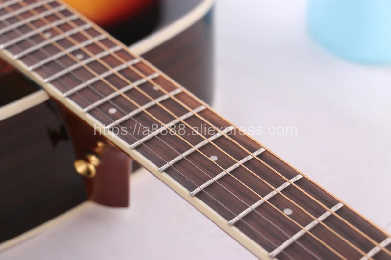 Finlay Professional Guitar 41" Acoustic Solid Spruce Top/Rosewood Body guitars china With Hard case OM sunset | Спорт и