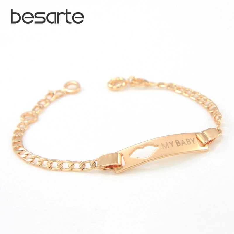 17 см для браслетов младенцев золотые детские ювелирные изделия Pulsera Bebe Pulseira Braclet