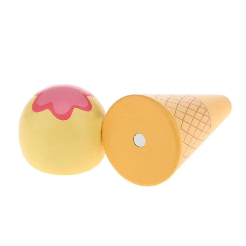 Великобритания деревянный магнит соединенный мороженое конус дети ролевые игры