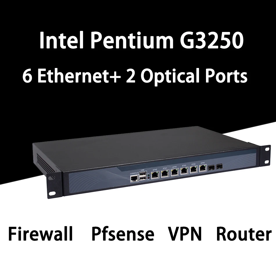 Брандмауэр Mikrotik Pfsense VPN сетевой маршрутизатор ПК Intel Pentium G3250 [HUNSN SA17R]