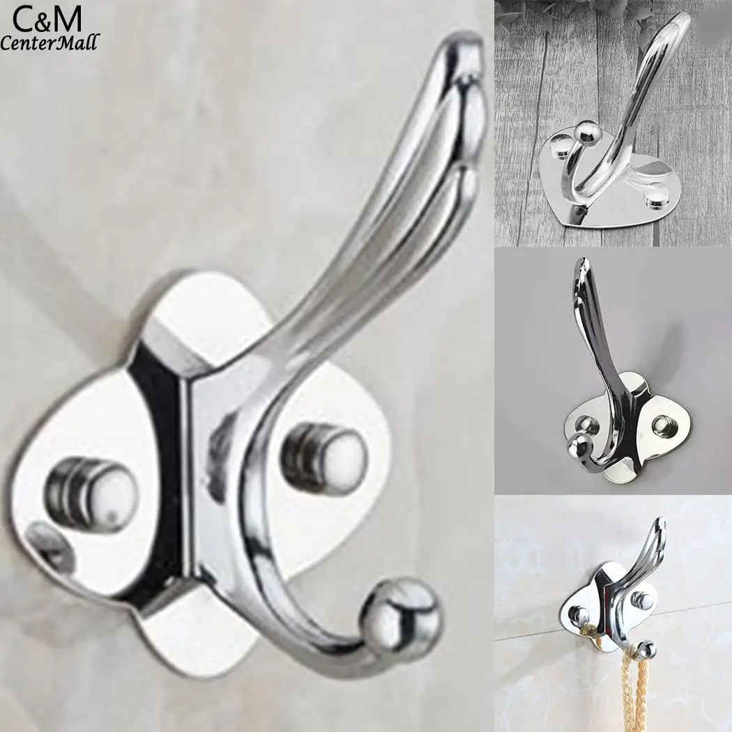 Clothes Hat Hanger Single Hook Wall Mounted Bathroom Peach Heart Plate Plum Towel Silver Rack | Дом и сад