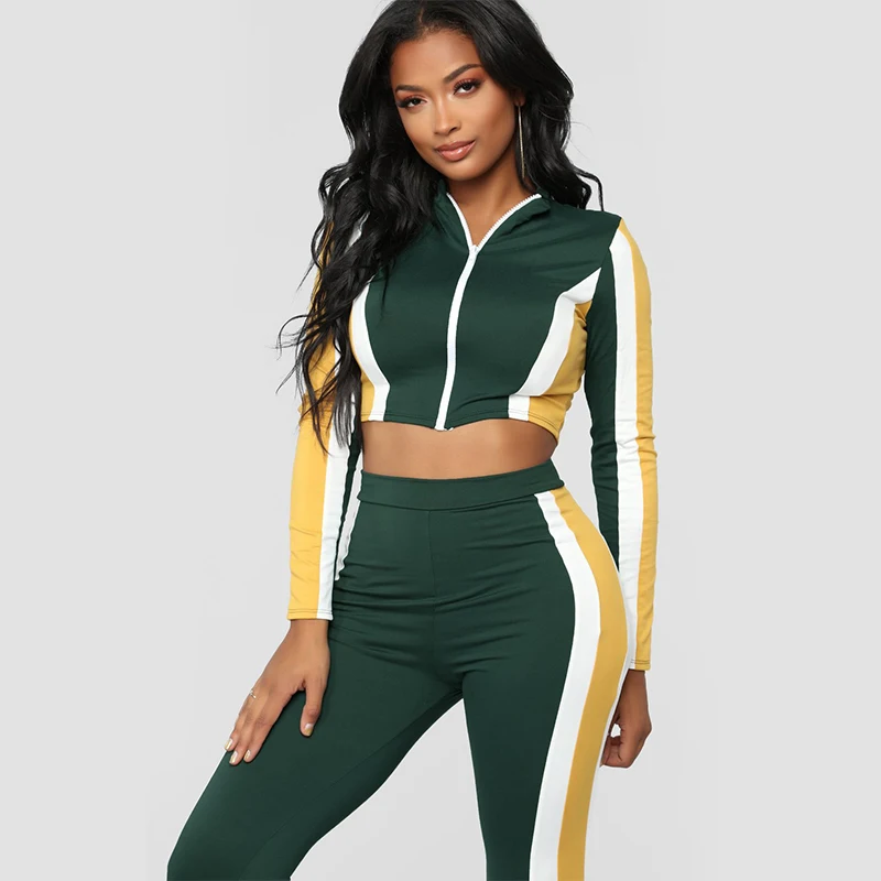 Women's Clothes Leisure Sports Suit High Quality Two Piece Set Long Sleeve Tracksuit Women Korean 2019 spring Winter sportswear | Женская