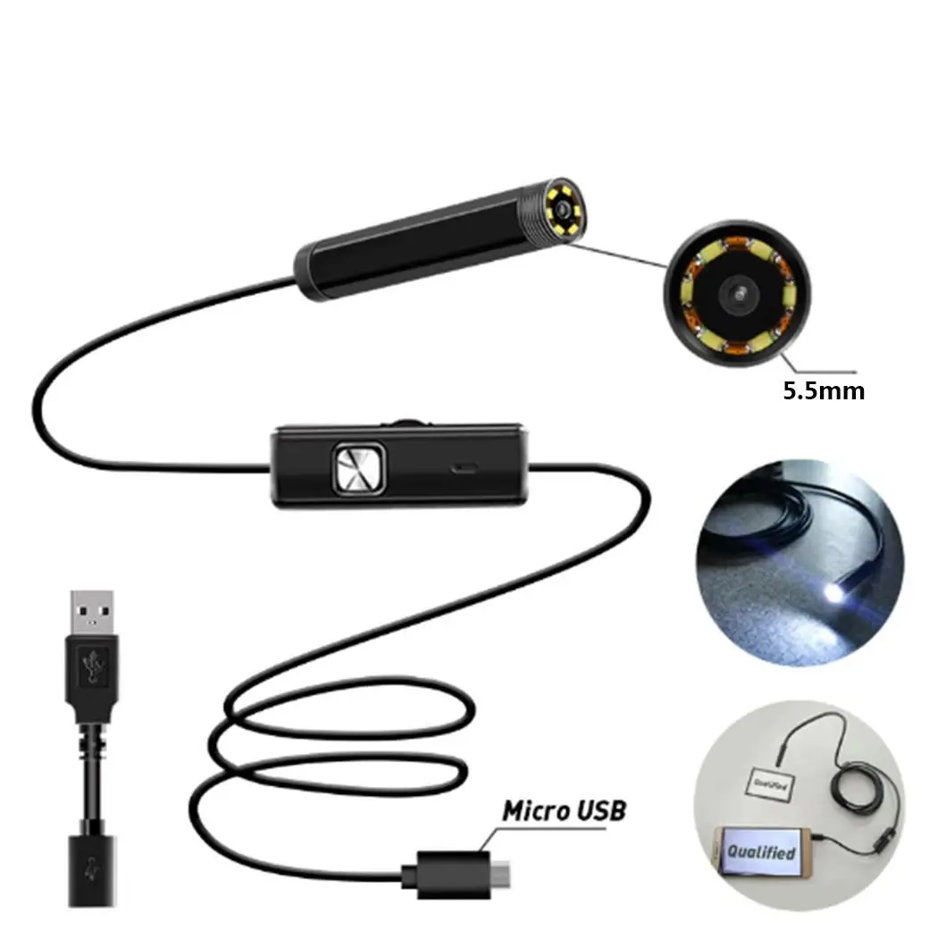 HD водостойкий промышленный USB эндоскоп для проводной эндоскоп. Android с 6 10 120