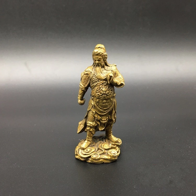 Собранные китайские латунные Резные маленькие статуи Будды Mammon Guan Gong Yu | Дом и сад