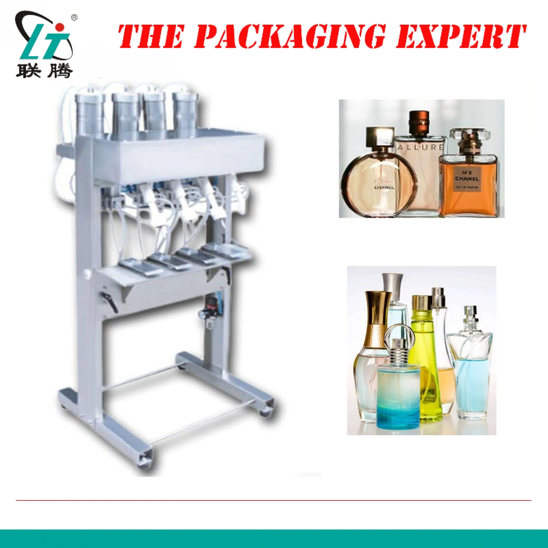 

Perfume Filling Machine 4 Heads Perfume Filler Pneumatic Vacuum Level Control Glass Bottle Device Four Head Free Shipping