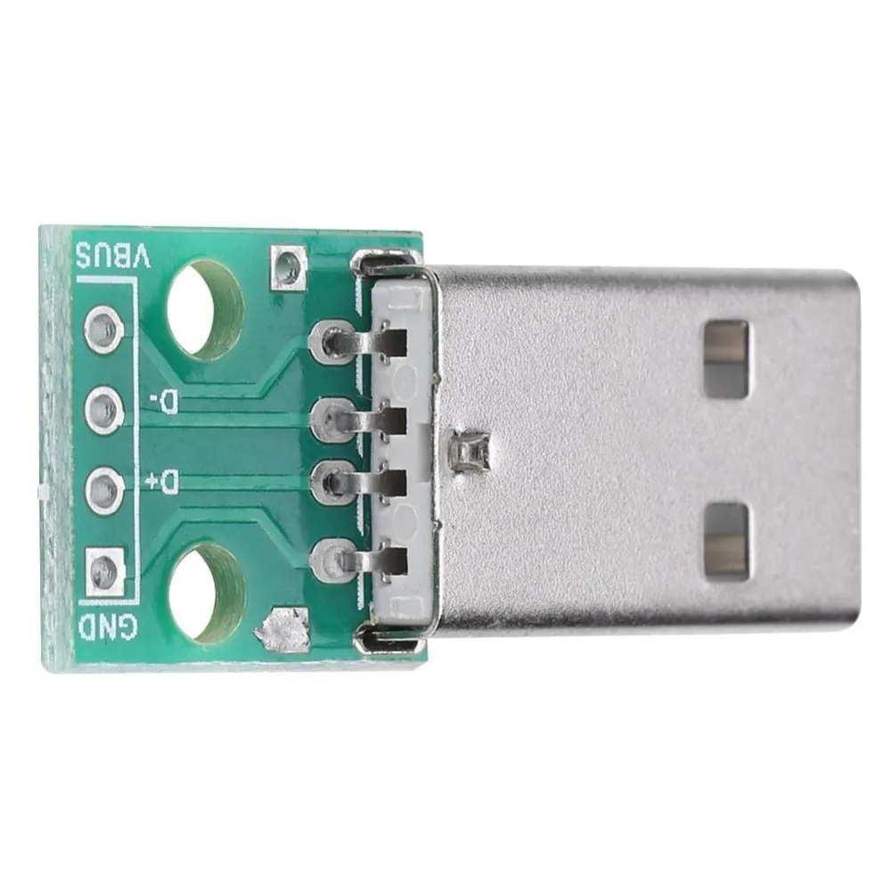 10 шт. Тип у муфтовый стыковочный USB к DIP 2 54 мм адаптер для печатной платы конвертер