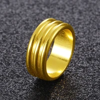 vietnam alluvial gold mens ring no fade fashion concise delicate gold rings fine jewelry for female