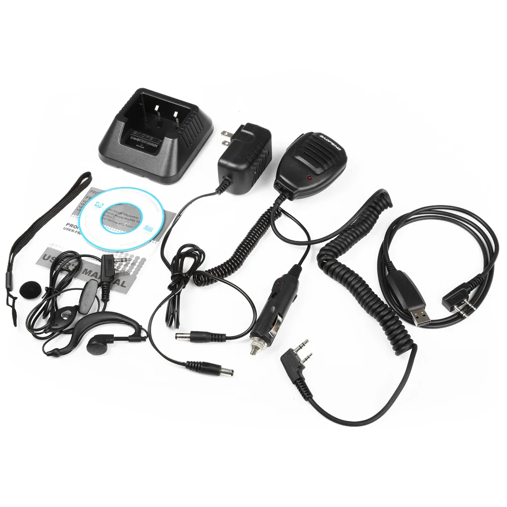 UV 5R VHF/UHF Walkie Talkie 128 канала с светодио дный Свет FM Dual Band автомобилей Мобильный Радио