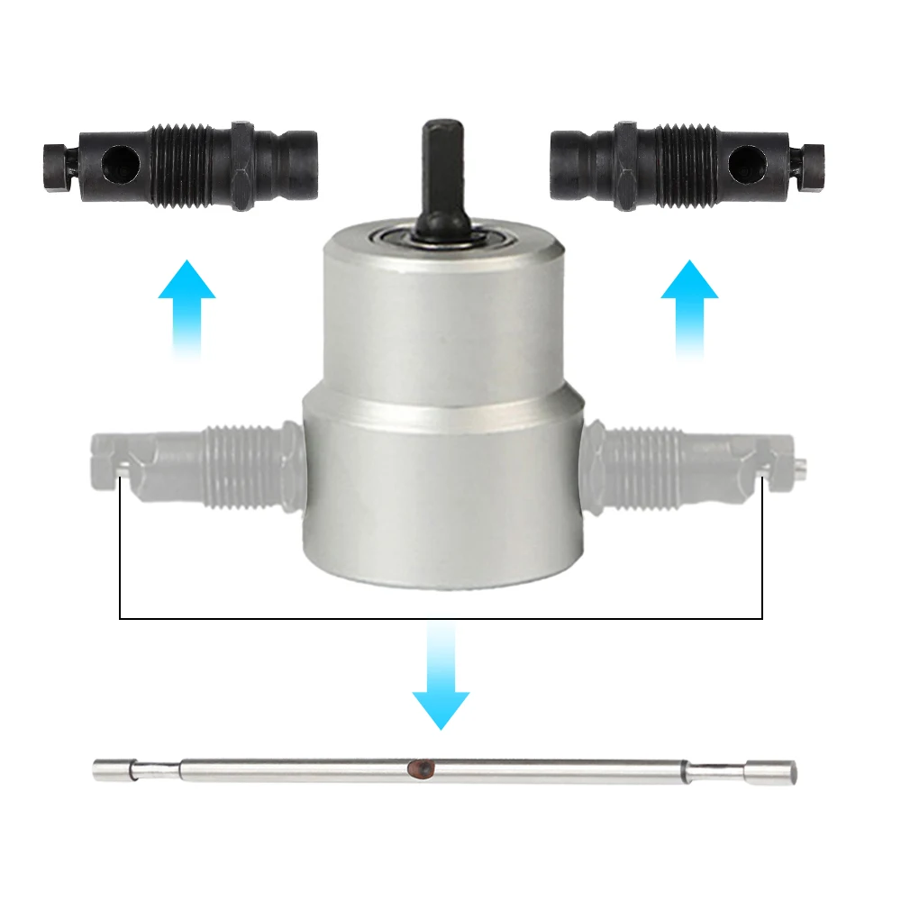 

Nibble Metal Cutting Double Head Metal Sheet Cutter Drill Attachment Metal Plate Open Hole Drill For Cutting Iron Steel Plate