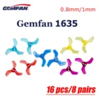 Пропеллеры GEMFAN 1635, 16 шт.8 пар, 3 лопасти, 1 мм1,5 мм, отверстие, двигатель CW CCW, FPV Propelle для гоночных дронов 1103 1105