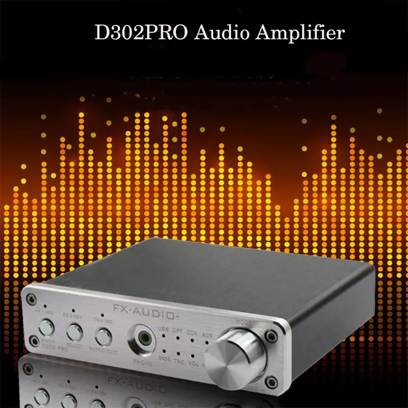 FX audio D302Pro 20 Вт + Цифровой HiFi усилитель коаксиальный Оптический USB AUX для наушников