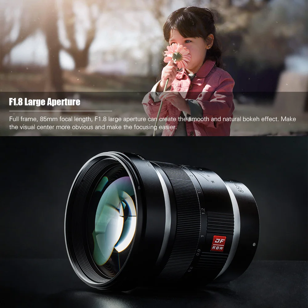 Viltrox PFU RBMH 85 мм F1.8 широкоугольный объектив с полной оправой ручная фокусировка