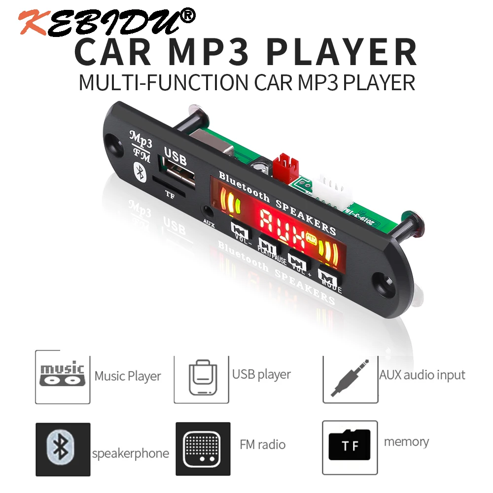 Плата Bluetooth KEBIDU MP3 WMA с пультом дистанционного управления плеер поддержкой