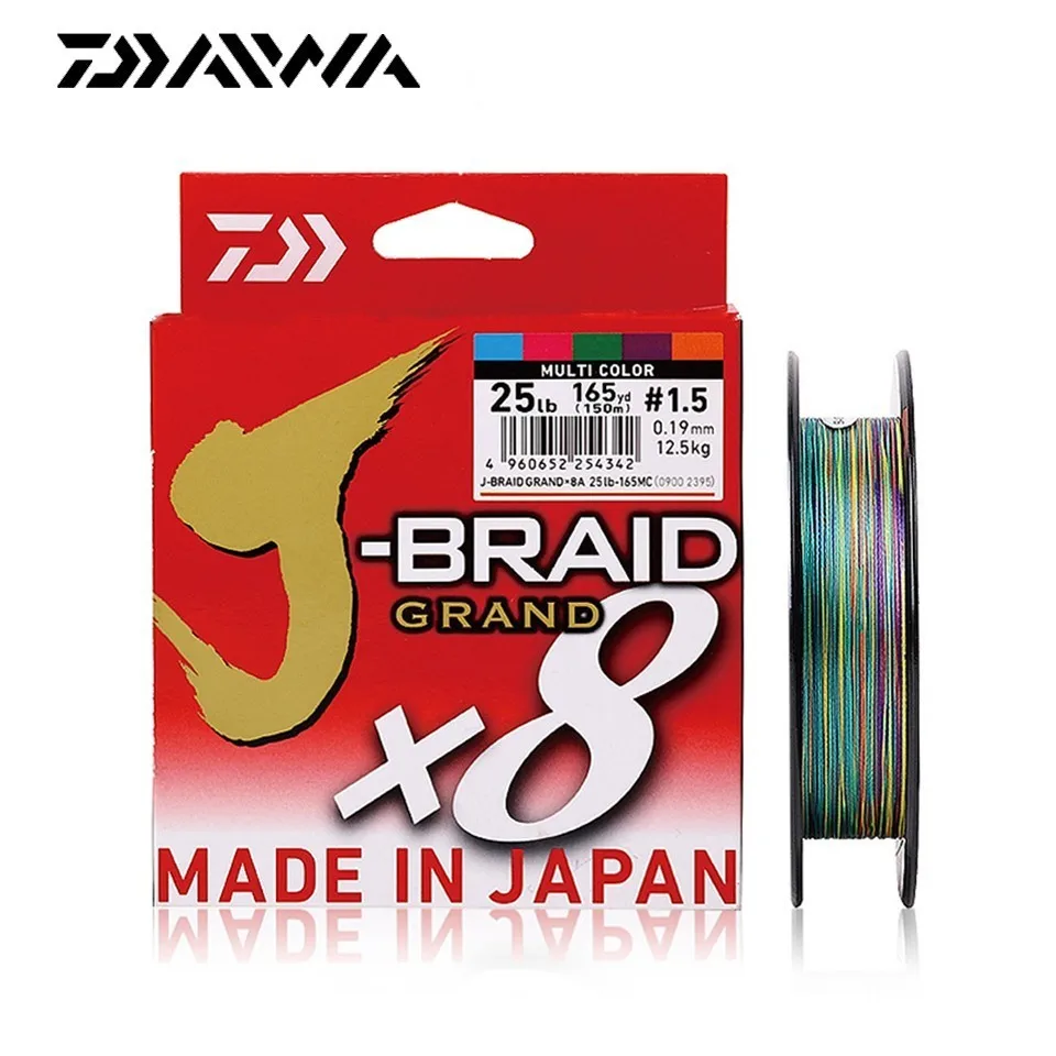 Новейшая оригинальная рыболовная леска DAIWA J BRAID GRAND 135 м 150 300 8 нитей плетеная