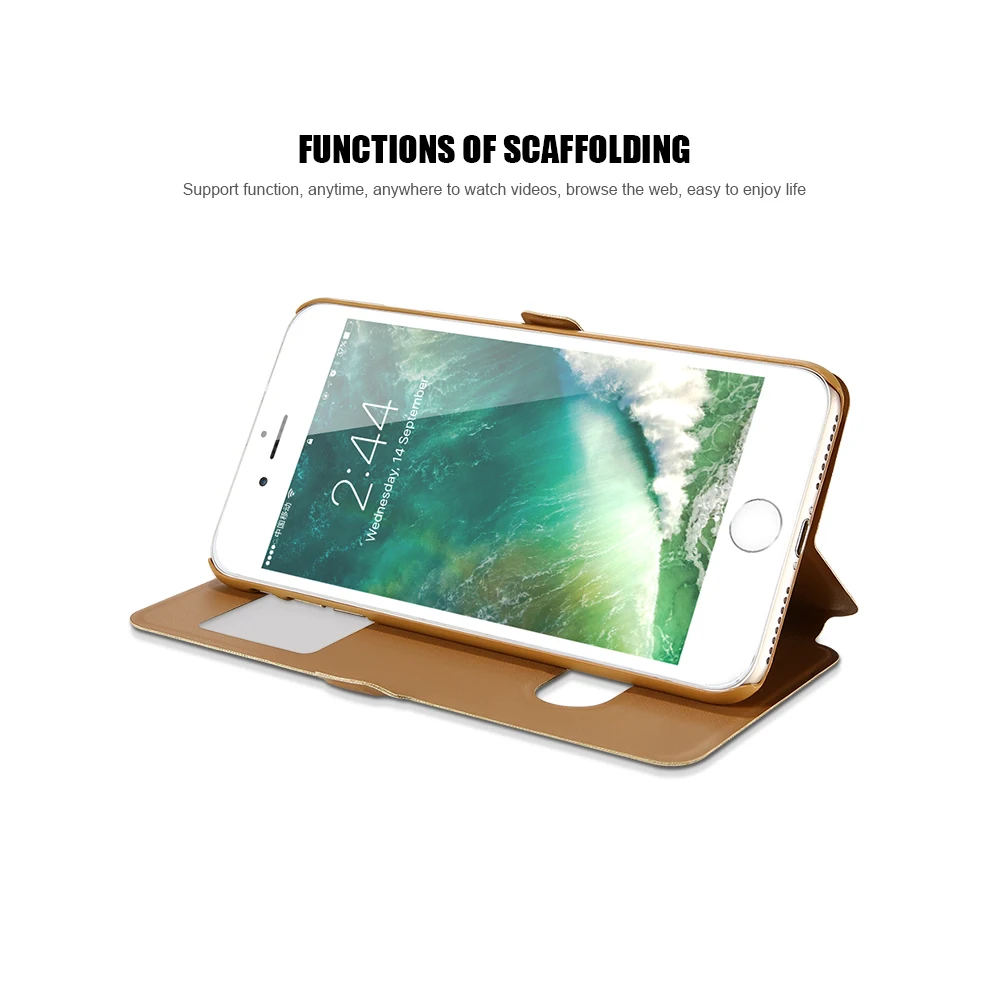 Магнитный Флип кейс KISSCASE из искусственной кожи для iPhone 6s 6 Plus 7 8 водонепроницаемые