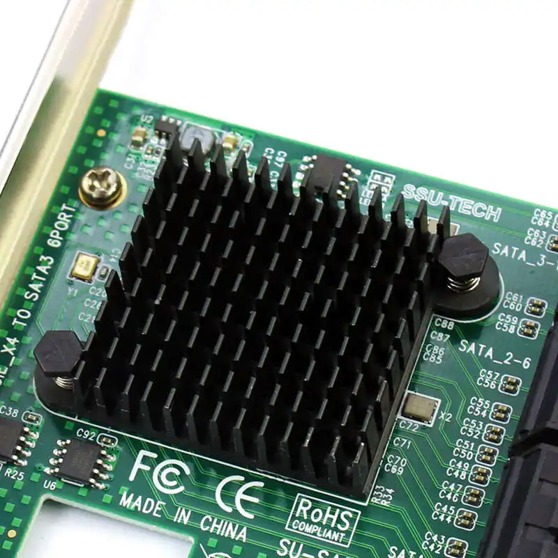 Pcie к Sata карта Pci-E адаптер Pci Express Sata3.0 расширения 4 порта Iii 6G для Ssd Hdd Ipfs Mining |